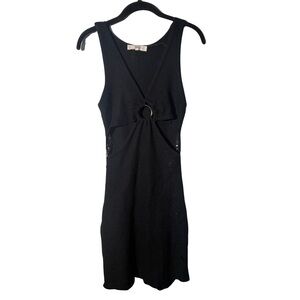 Madden NYC Black Knit Swimsuit Crochet Coverup Dress Size Medium